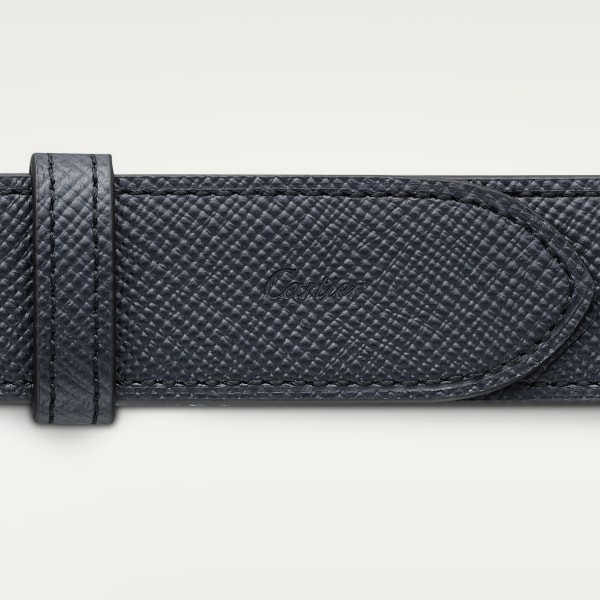 Cinturón C Belt Piel de ternera azul marino/antracita, hebilla acabado paladio
